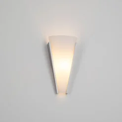 Lindby wandlamp Magnus, wit, glas, hoogte 31 cm, E14