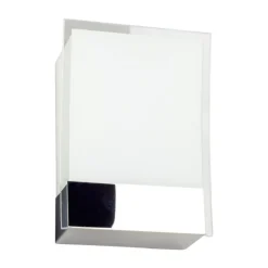 Lindby wandlamp Malthe, hoogte 27 cm, chroom, glas, metaal