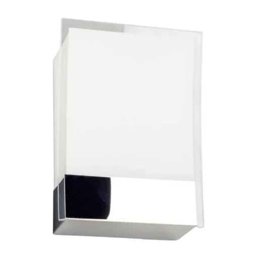 Lindby wandlamp Malthe, hoogte 27 cm, chroom, glas, metaal