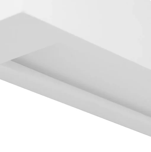 Lindby wandlamp Matteo, wit, gips, 36 cm, E14, overschilderbaar