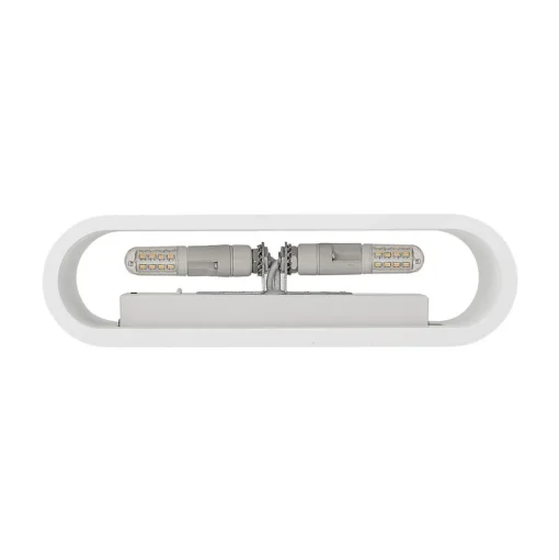 Lindby wandlamp Mavora, afgerond, 25 cm, wit, gips, G9