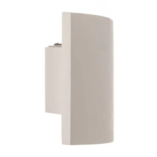 Lindby wandlamp Naike, wit, gips, hoogte 15 cm