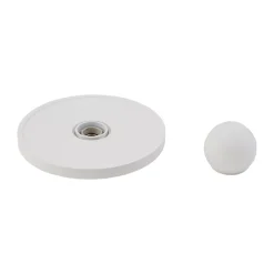 Lindby wandlamp Nielson, wit, gips, Ø 28 cm