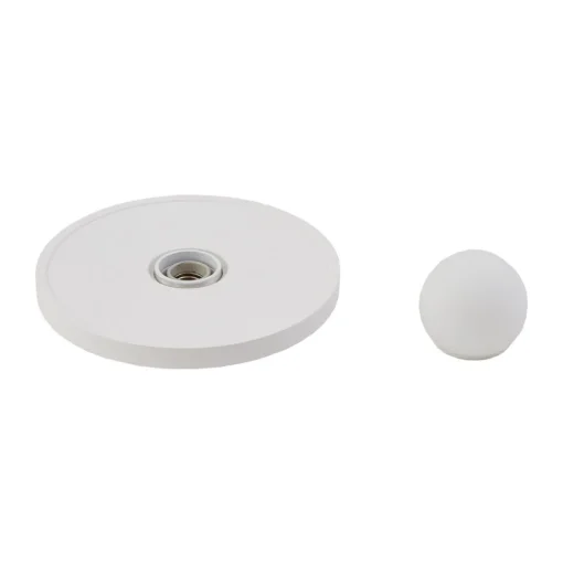 Lindby wandlamp Nielson, wit, gips, Ø 28 cm