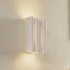 Lindby wandlamp Novali, wit, gips, omhoog/omlaag, 26 cm, G9
