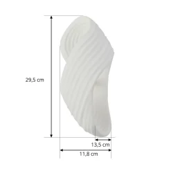 Lindby wandlamp Ornela, wit, gips, hoogte 29,5 cm