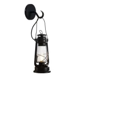 Lindby wandlamp Raisa, roestkleurig, metaal, lantaarn, E14
