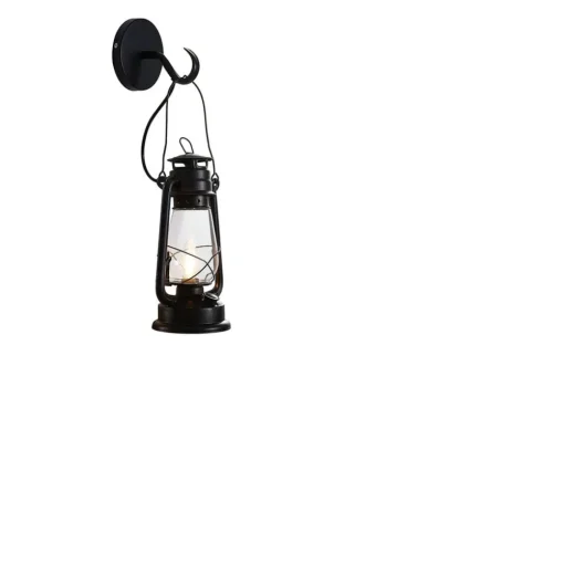 Lindby wandlamp Raisa, roestkleurig, metaal, lantaarn, E14