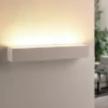 Lindby wandlamp Santino, 51 cm, gips, G9, overschilderbaar