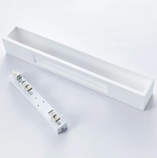 Lindby wandlamp Santino, 51 cm, gips, G9, overschilderbaar
