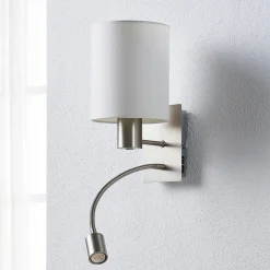 Lindby wandlamp Shajan, set van 2, 29cm, E27, LED leeslampje