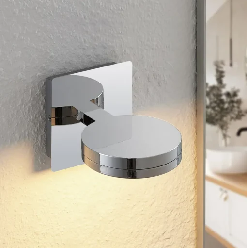 Lindby wandlamp Skrolla, 1-lamp, 11 cm hoog, CCT, IP44
