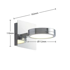 Lindby wandlamp Skrolla, 1-lamp, 11 cm hoog, CCT, IP44