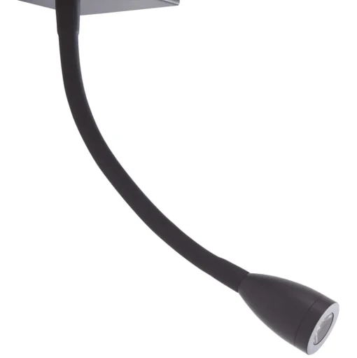 Lindby wandlamp Thorid, zwart, USB, LED leeslamp, G9