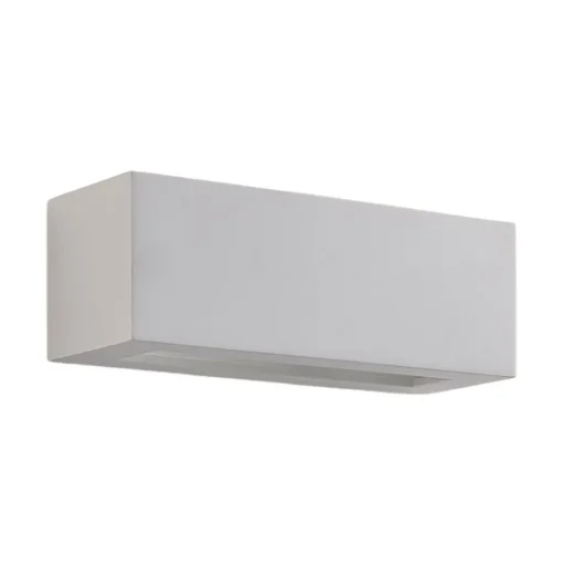 Lindby wandlamp Tjada, 22 cm, wit, gips, G9, overschilderbaar