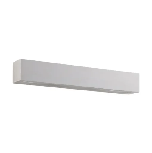 Lindby wandlamp Tjada, 51 cm, wit, gips, G9, overschilderbaar