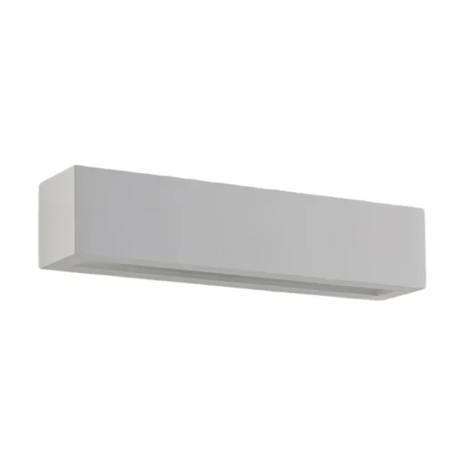Lindby wandlamp Tjada, 35 cm, wit, gips, G9, overschilderbaar
