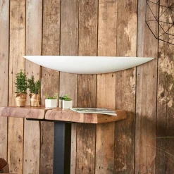 Lindby wandlamp Tommi, wit, gips, 100 cm, E14, overschilderbaar