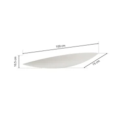 Lindby wandlamp Tommi, wit, gips, 100 cm, E14, overschilderbaar