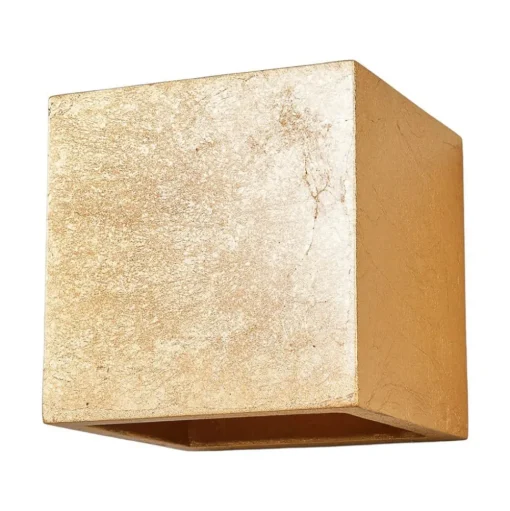 Lindby wandlamp Yade, 11 cm, goudkleurig, gips, G9