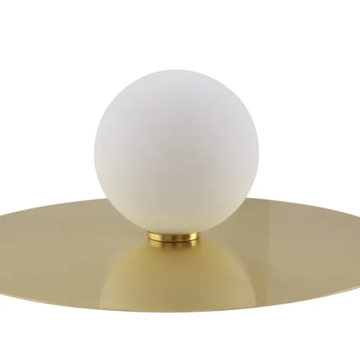 Lindby wandlamp Zain, goud/wit, glas, Ø 33 cm, G9