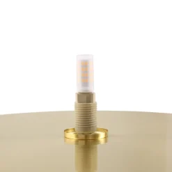 Lindby wandlamp Zain, goud/wit, glas, Ø 33 cm, G9