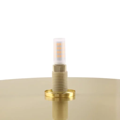 Lindby wandlamp Zain, goud/wit, glas, Ø 33 cm, G9