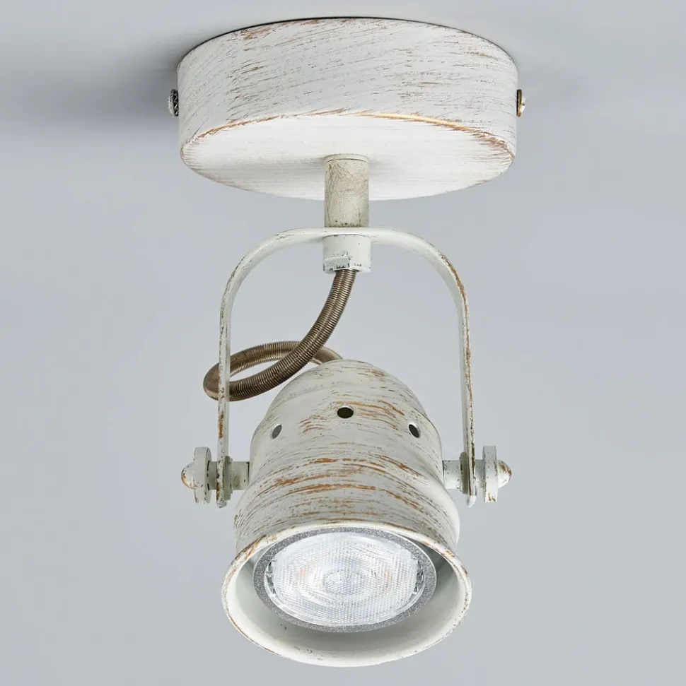 Lindby wandspot Leonor, wit, metaal, 1-lamp, 9,5 cm