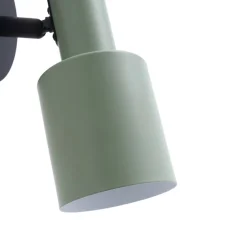 Lindby wandspot Ovelia, groen/zwart, metaal, E27