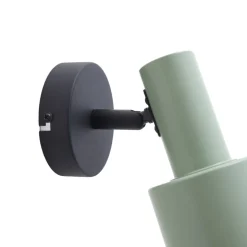 Lindby wandspot Ovelia, groen/zwart, metaal, E27