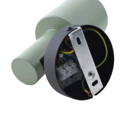 Lindby wandspot Ovelia, groen/zwart, metaal, E27