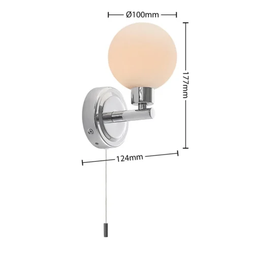Lindby Zaniba wandlamp, chroom