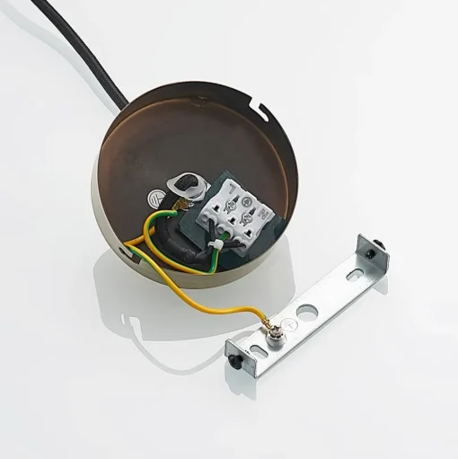 Lindby Zelotta hanglamp, 1-lamp, antiek messing