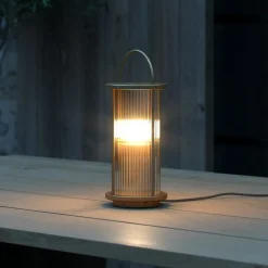 Linton tafellamp voor buiten, messing