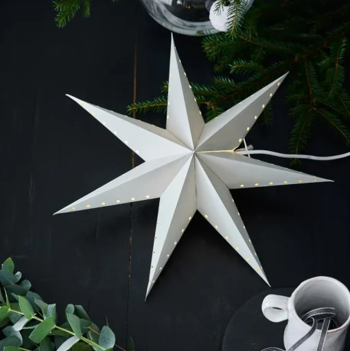 Lively decoratieve ster, hangend, grijs, Ø 45 cm