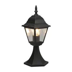 Livenza sokkellamp, zwart, hoogte 39 cm, aluminium, IP44