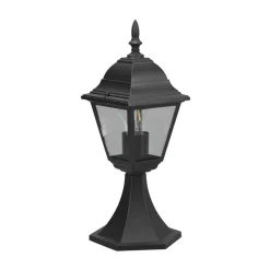 Livenza sokkellamp, zwart, hoogte 39 cm, aluminium, IP44