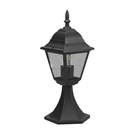 Livenza sokkellamp, zwart, hoogte 39 cm, aluminium, IP44