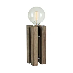 Lodge tafellamp, hoogte 28 cm, bruin, hout