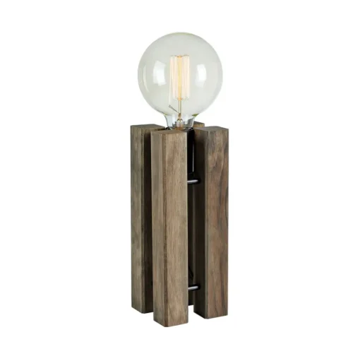 Lodge tafellamp, hoogte 28 cm, bruin, hout