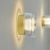 LOOM DESIGN LED wandlamp Glow goudkleurig/helder Ø 16 cm acryl