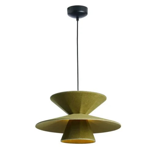 LOOM DESIGN Morphic hanglamp, groen, vilt, Ø 50 cm