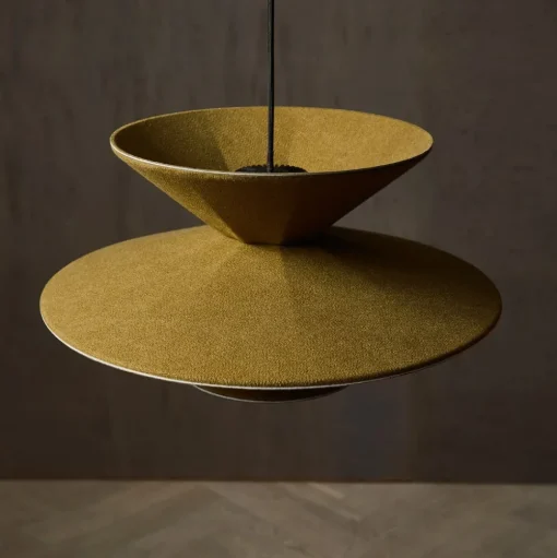 LOOM DESIGN Morphic hanglamp, groen, vilt, Ø 50 cm