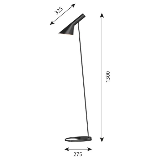 Louis Poulsen AJ - Vloerlamp, zwart