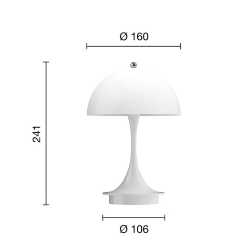 Louis Poulsen Panthella Portable 160 V3 tafellamp opaal wit