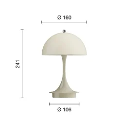 Louis Poulsen Panthella Portable 160 V3, opaalbeige