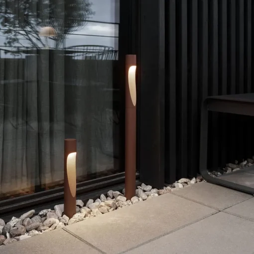 Louis Poulsen sokkellamp Flindt, 927, corten 35 cm voet 24 V