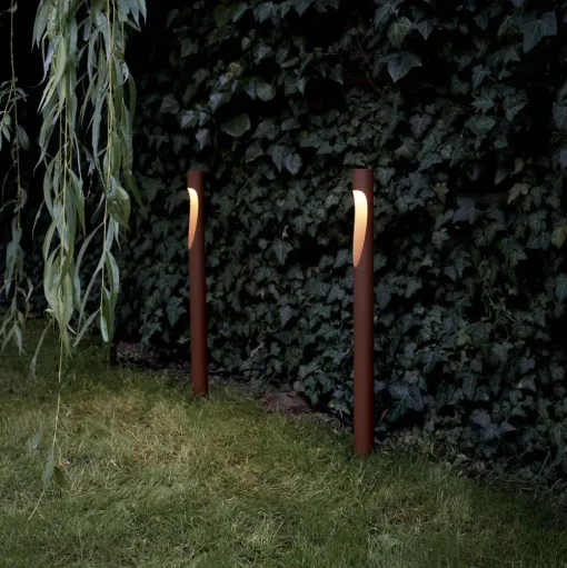 Louis Poulsen tuinpadverlichting Flindt, 927, corten 70 cm voet 24 V