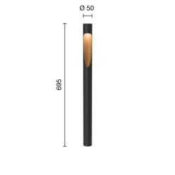Louis Poulsen tuinpadverlichting Flindt, 940 zwart 70 cm voet 24 V