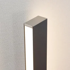 Lucande Aegisa LED tuinpadverlichting, 80 cm, antraciet, metaal, IP54